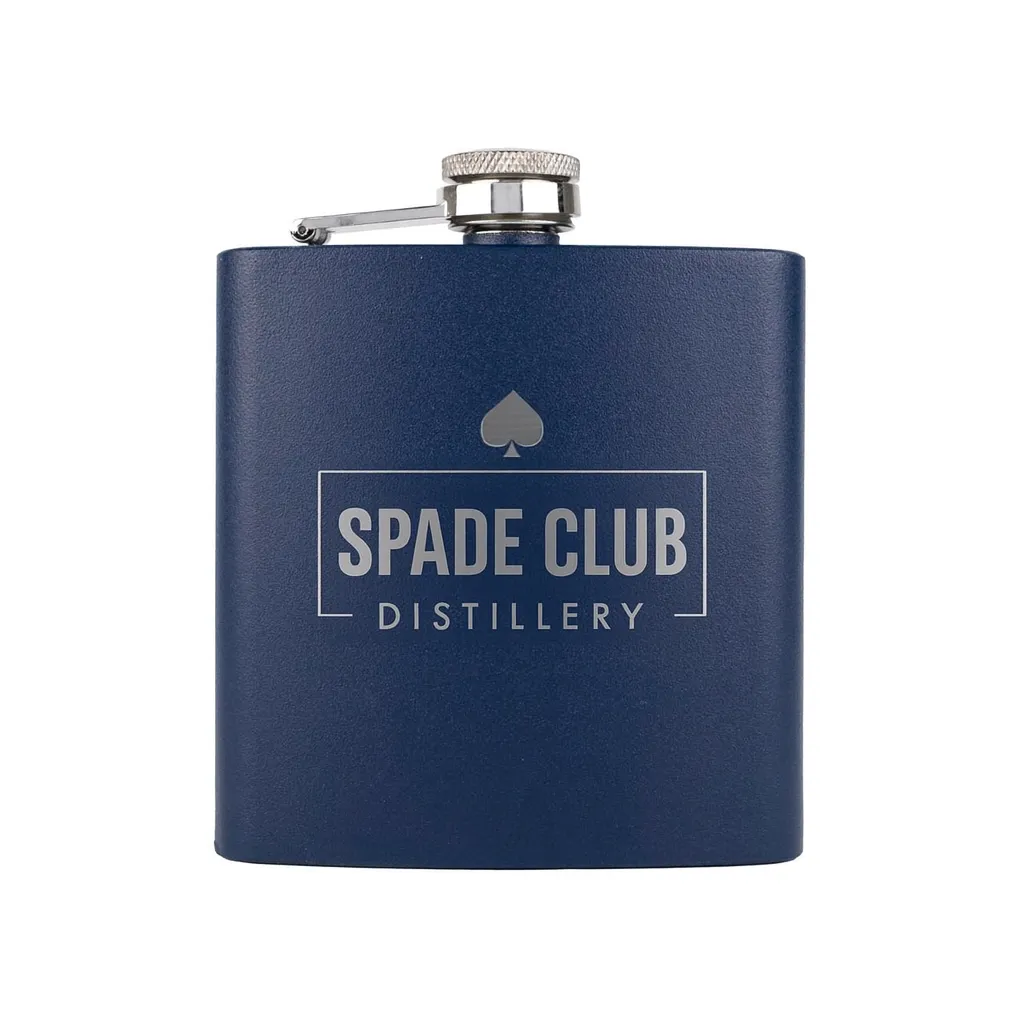 6 oz. Navy Blue Flask — custom engraved