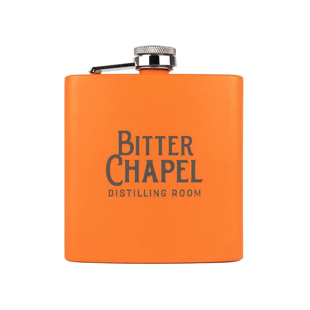 6 oz. Tangerine Orange Flask — custom engraved