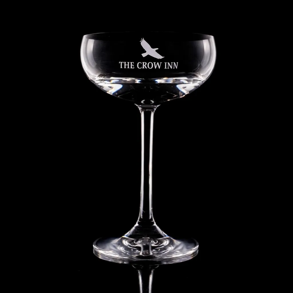 7.75 oz. Stolzle Coupe — custom engraved