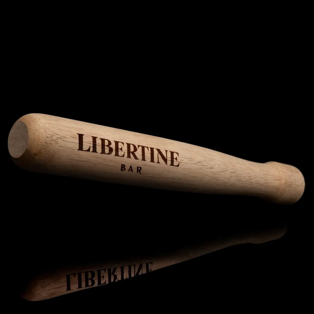 9" Natural Wood Muddler — custom engraved