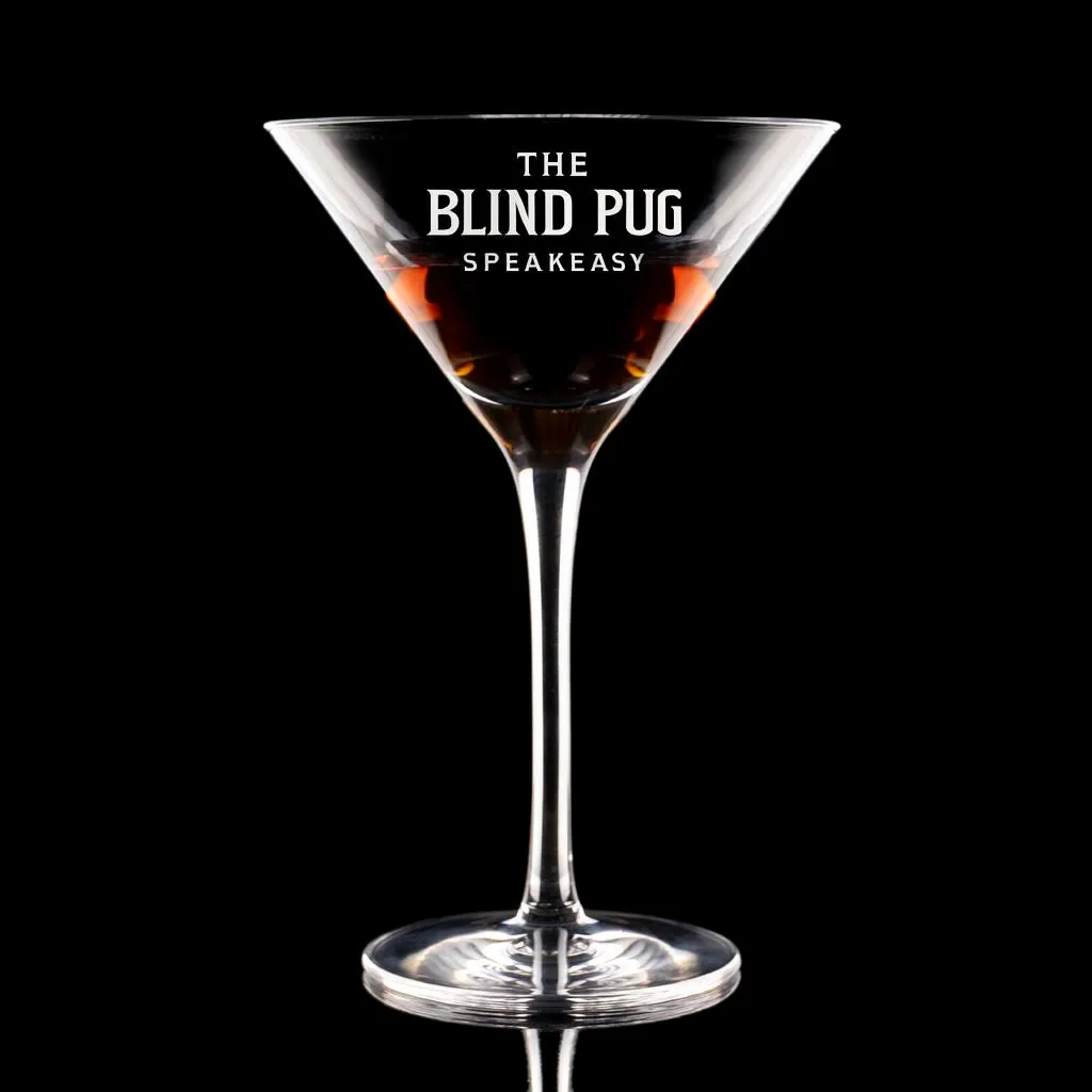 9 oz. Stolzle New York Martini Glass — custom engraved