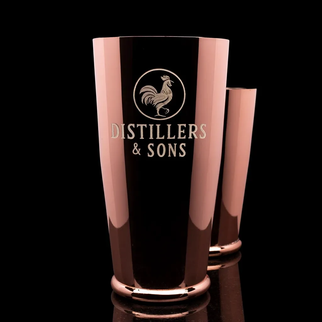 Copper Shaking Tin Set — custom engraved