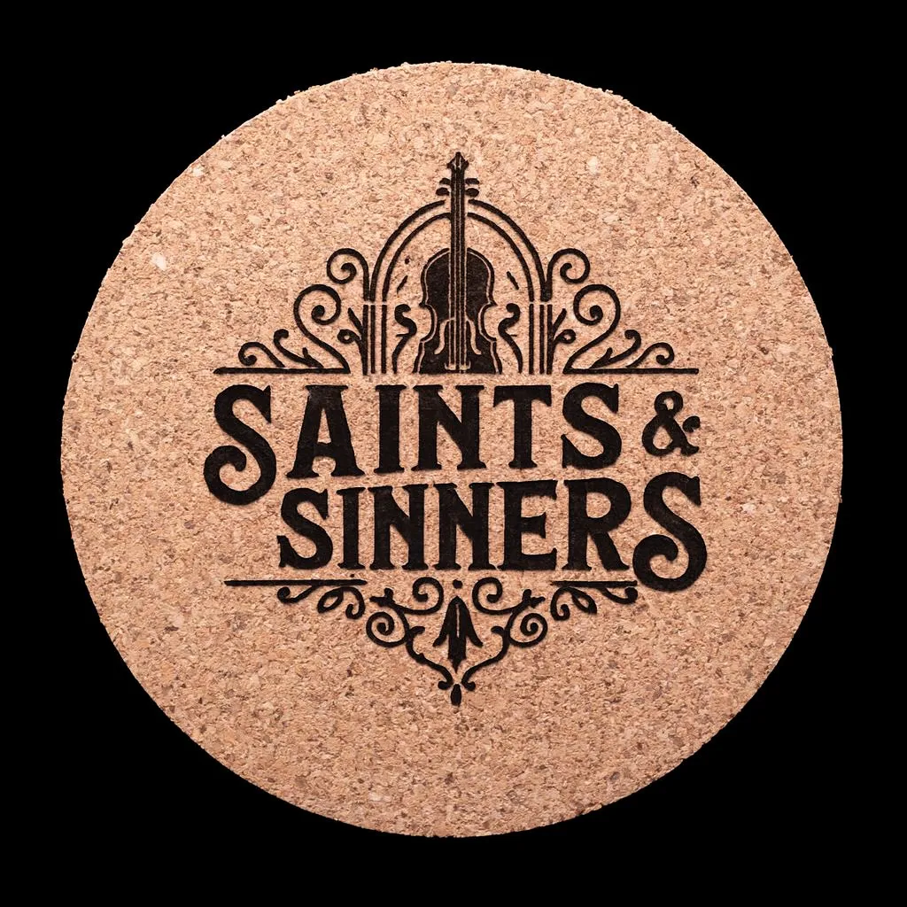 Cork Round Coaster — custom engraved