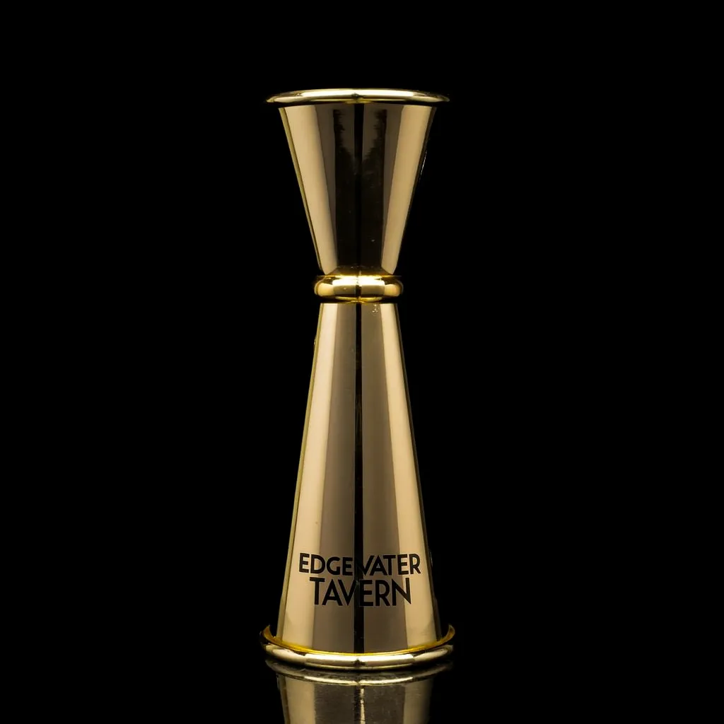Gold Japanese Jigger — custom engraved