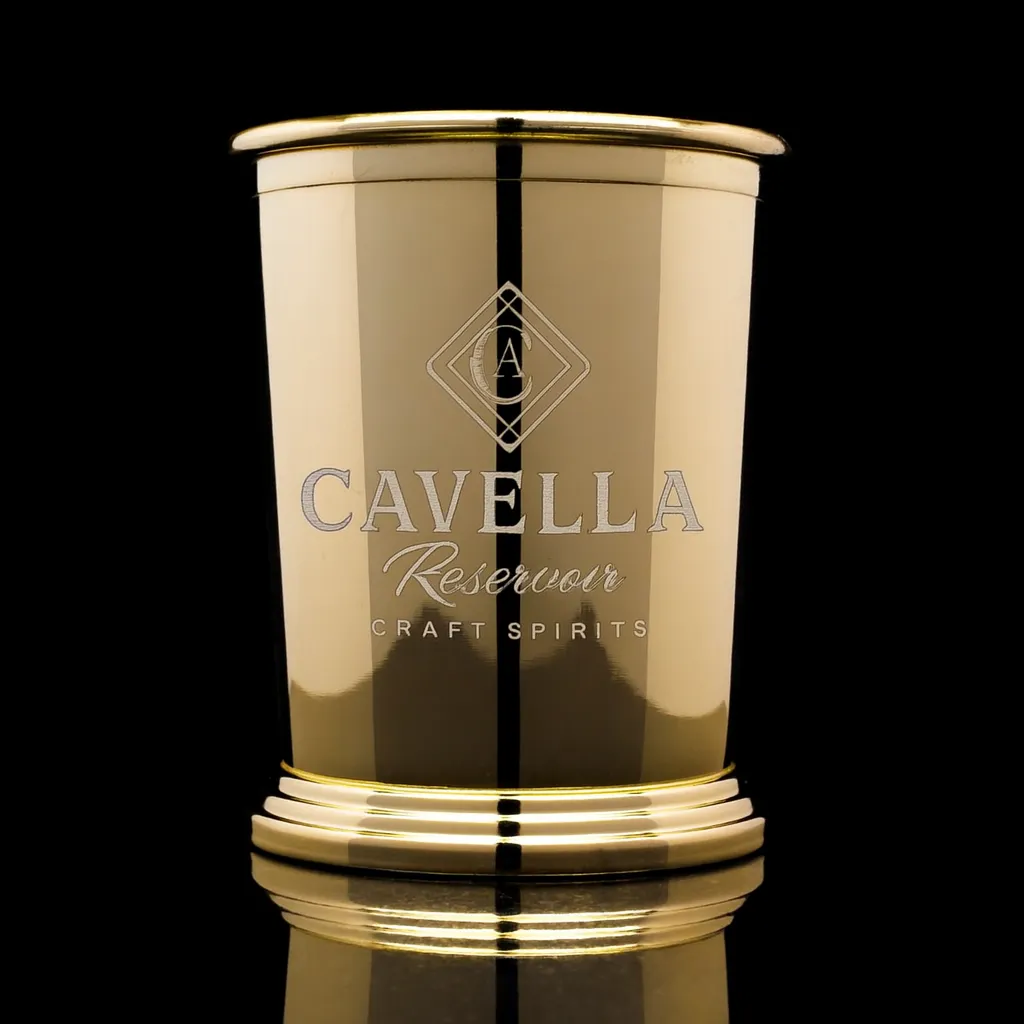 Gold Mint Julep Cup — custom engraved