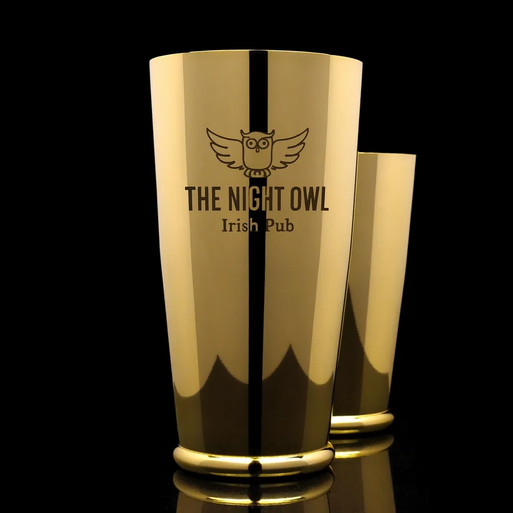 Gold Shaking Tin Set — custom engraved