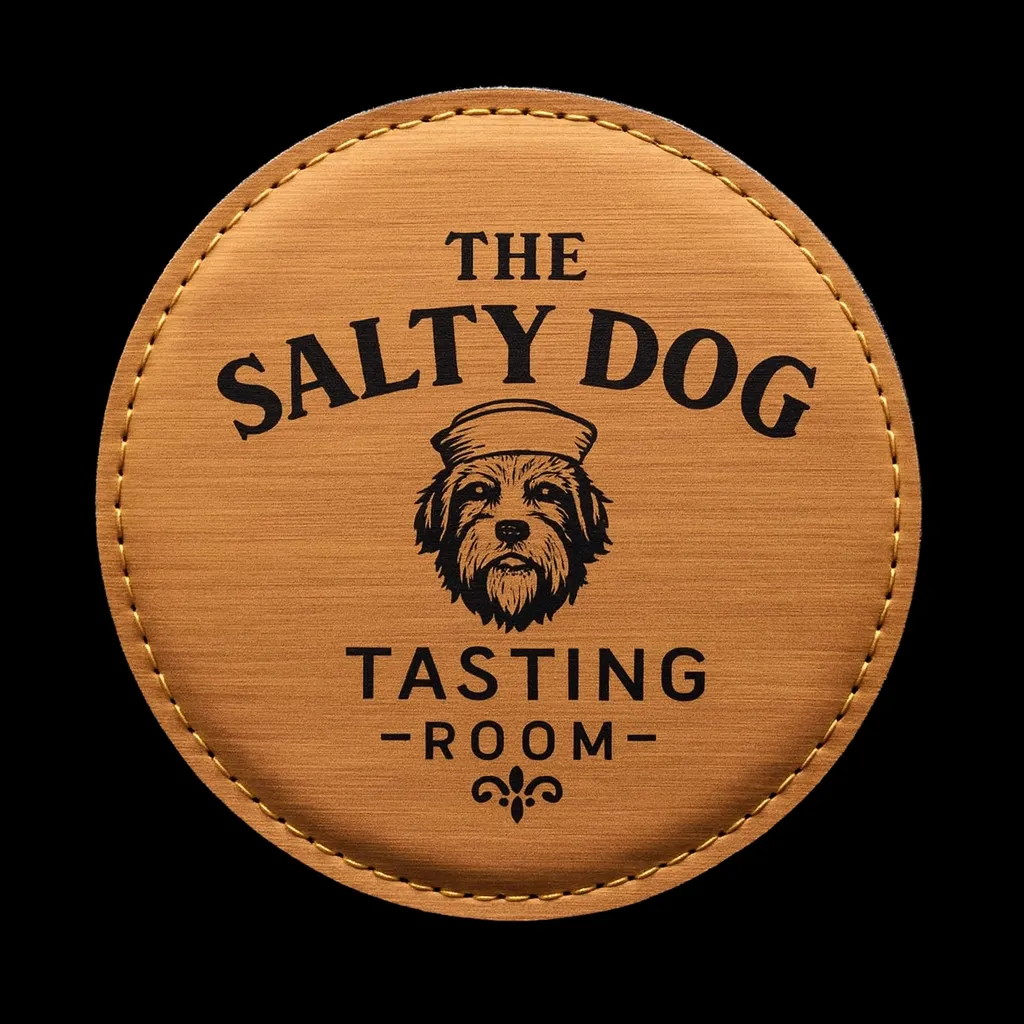 Golden Wheat Round Coaster — custom engraved