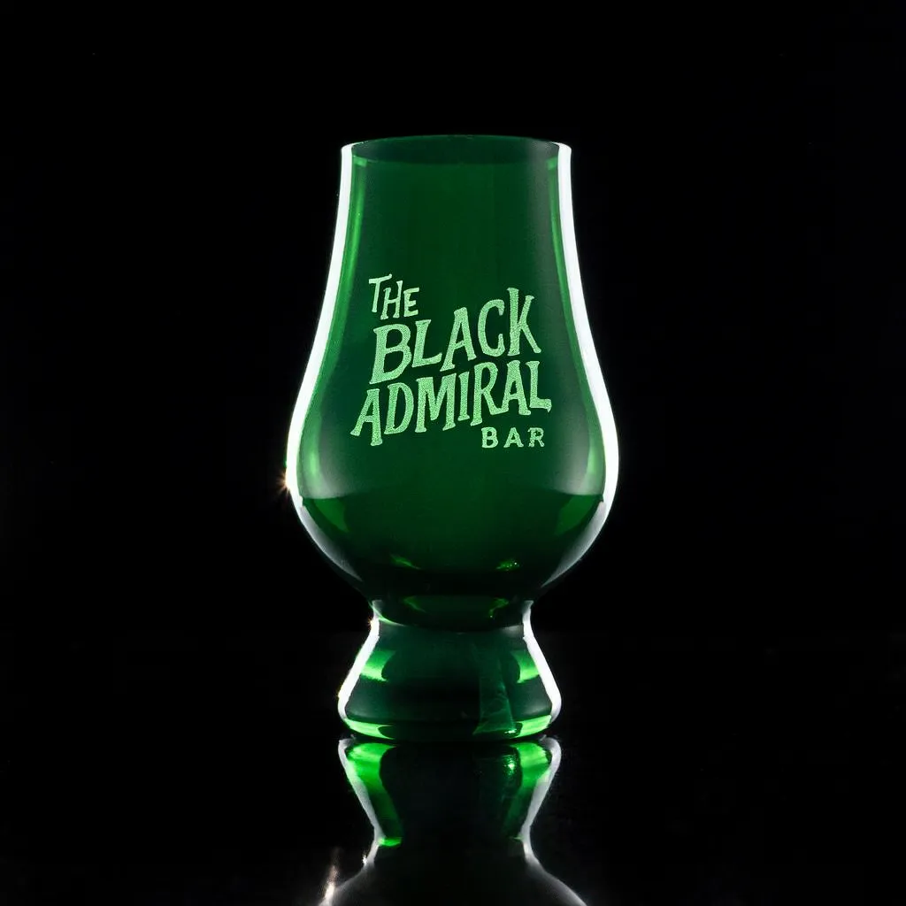 Green Glencairn Glass — custom engraved