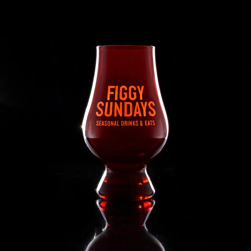 Red Glencairn Glass — custom engraved